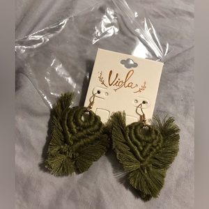 Viola Braided Tassel Earrings